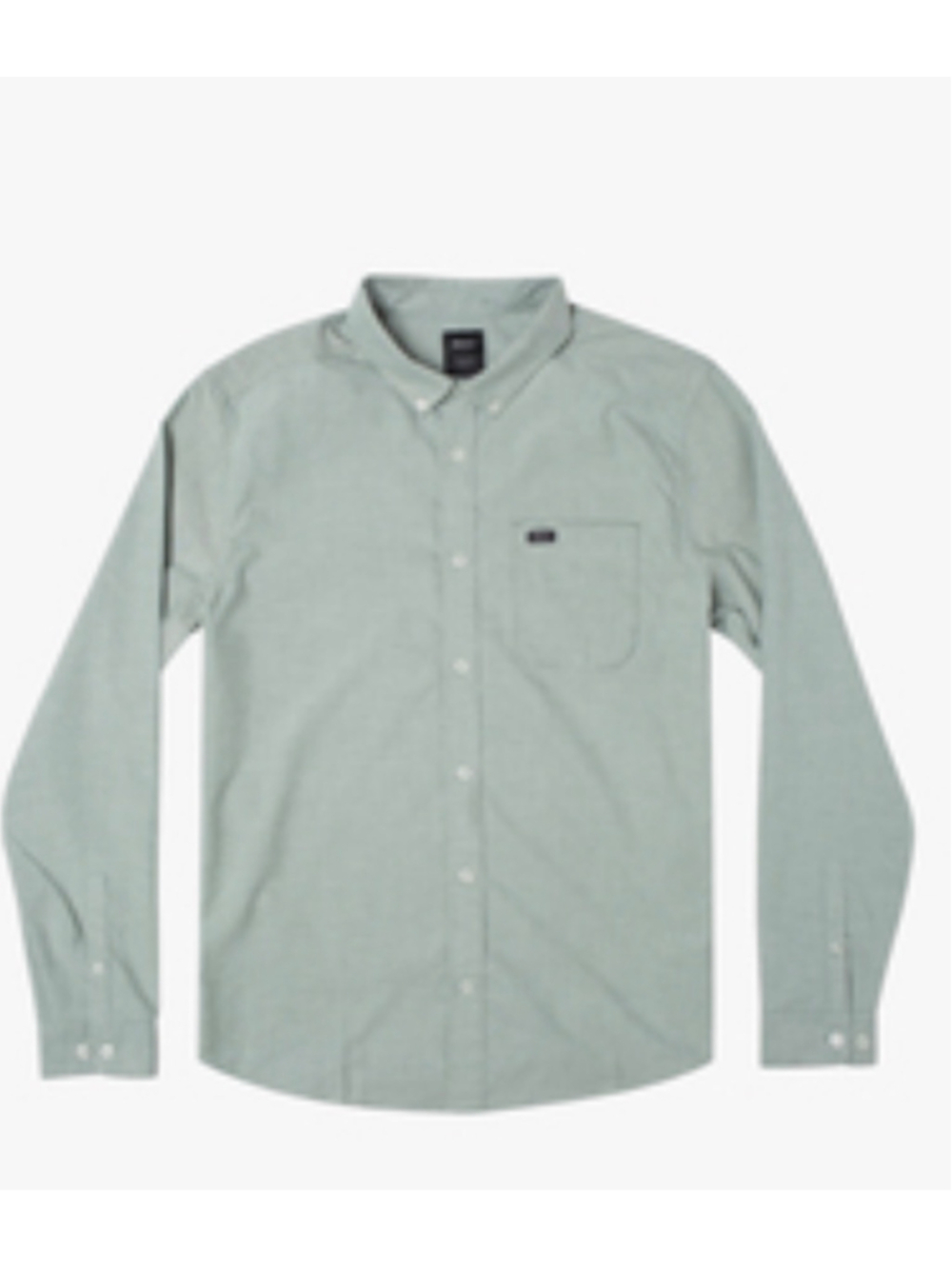 Boys RVCA Button Down Shirt Size M Green